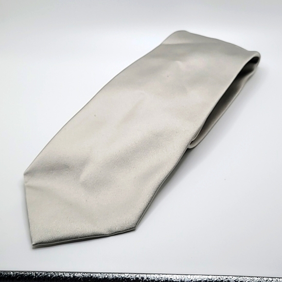 Merona 100% Silk Silver Men's Tie - Picture 1 of 3